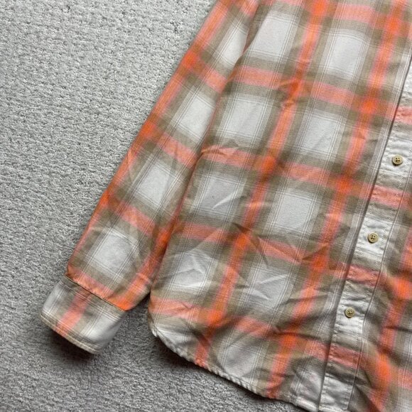 Scotch & Soda x Honolulu Social Club Orange Neon Plaid Button Up Shirt Men Sz M - Picture 3 of 13